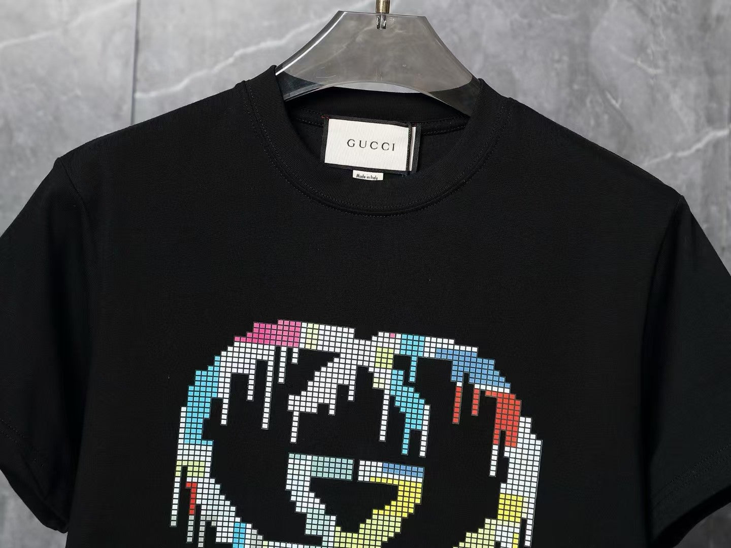 Men's printed round neck short sleeved T-shirt