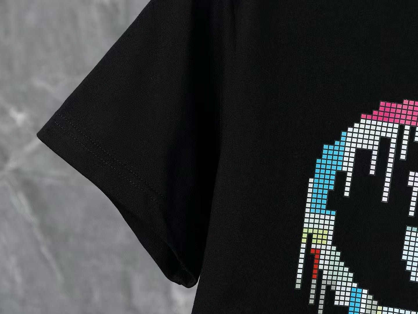 Men's printed round neck short sleeved T-shirt