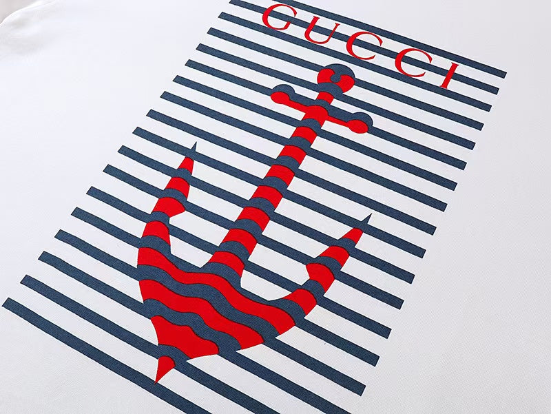 Men's printed round neck short sleeved T-shirt