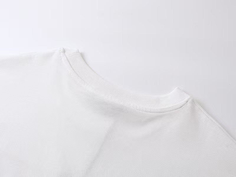 Men's printed round neck short sleeved T-shirt