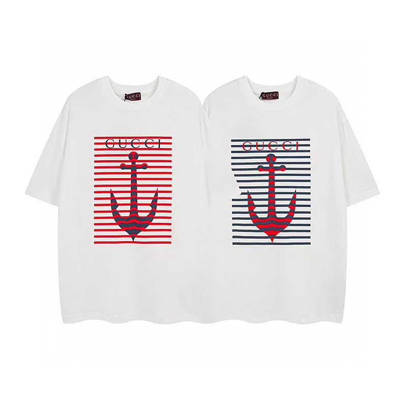 Men's printed round neck short sleeved T-shirt