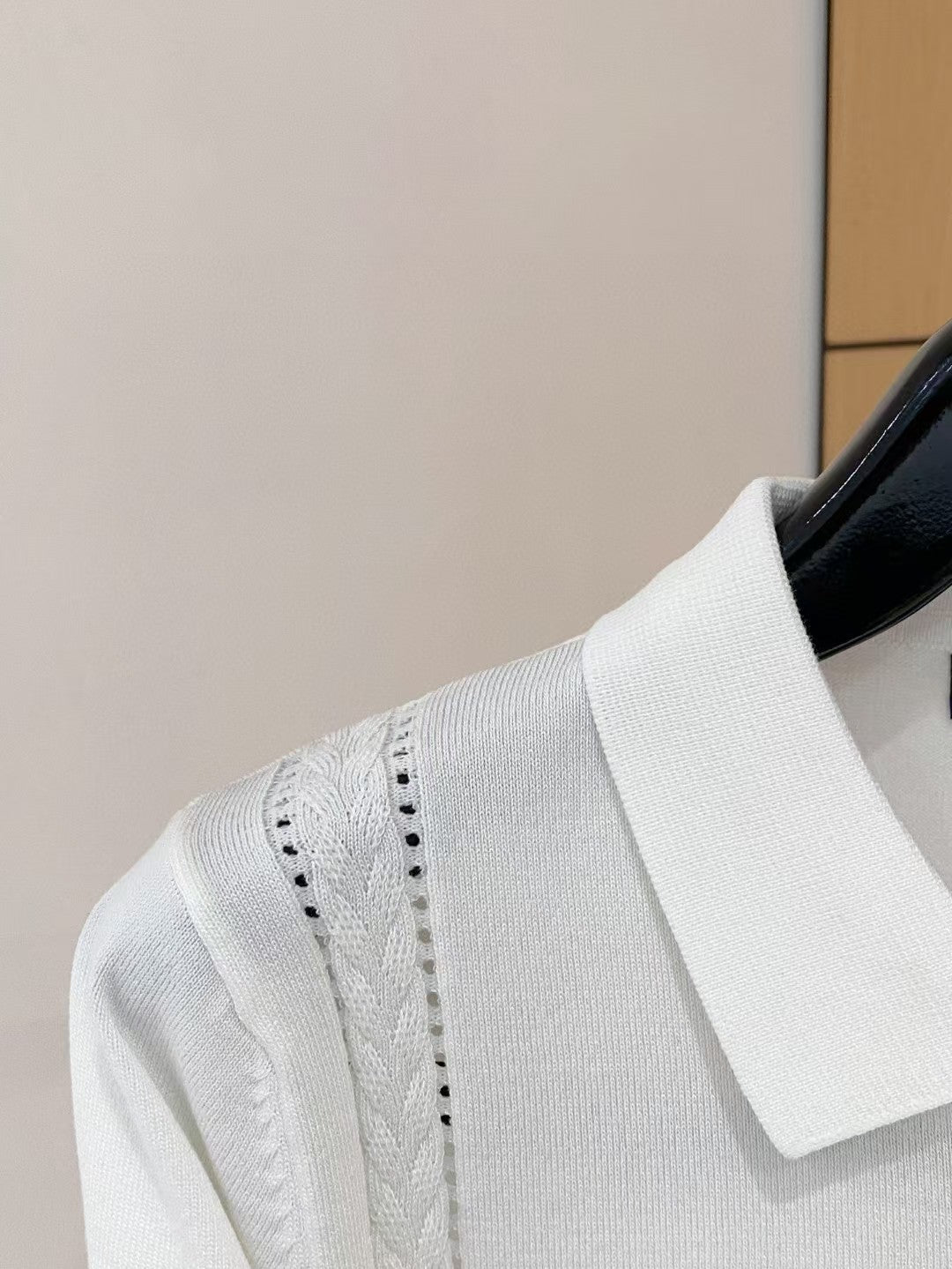 Men's simple and versatile knitted lapel short sleeved T-shirt