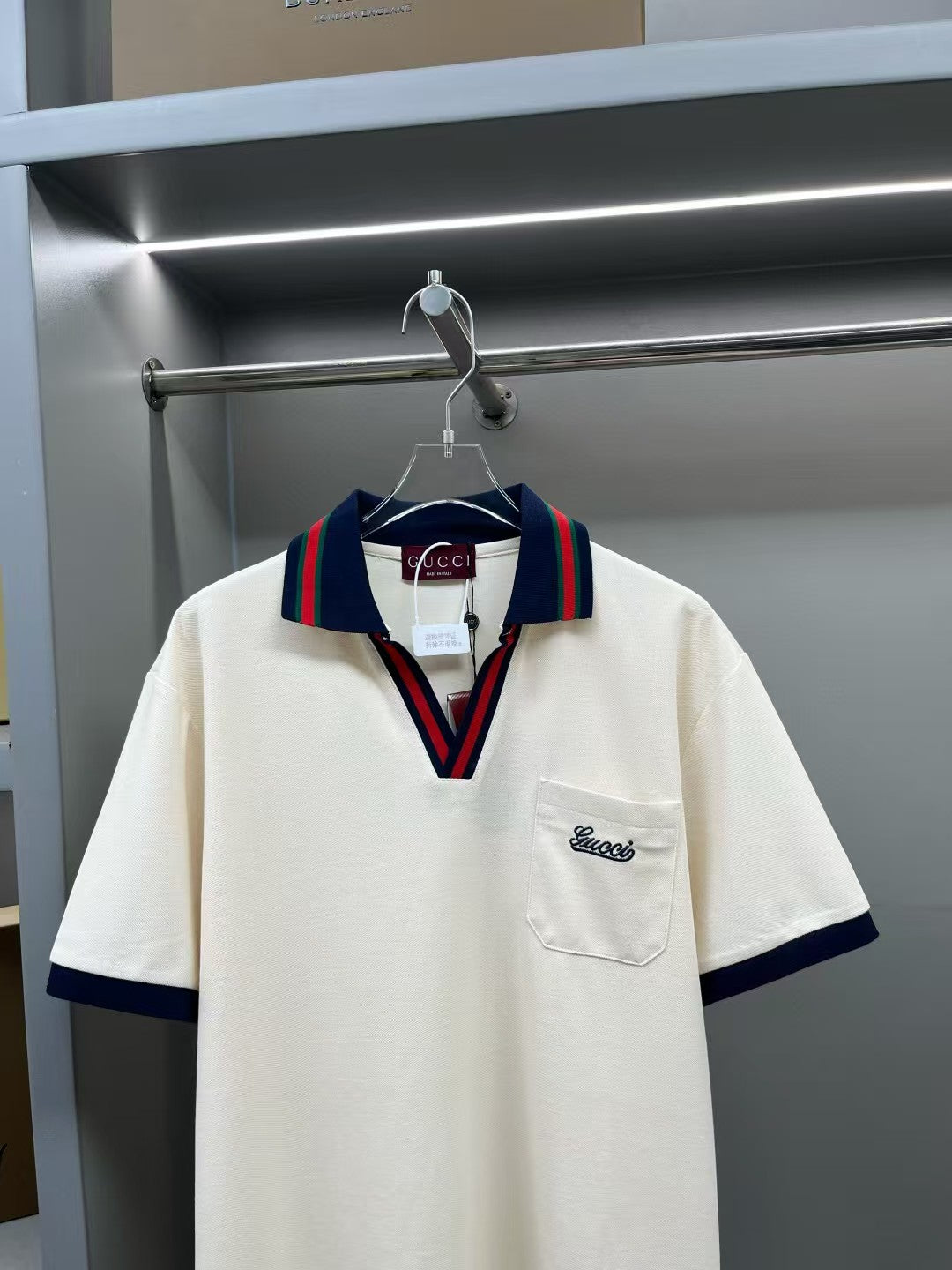 Men's and women's new pocket embroidered short sleeved T-shirt