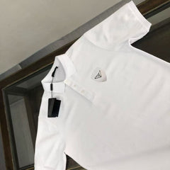Men's new lapel short sleeved T-shirt