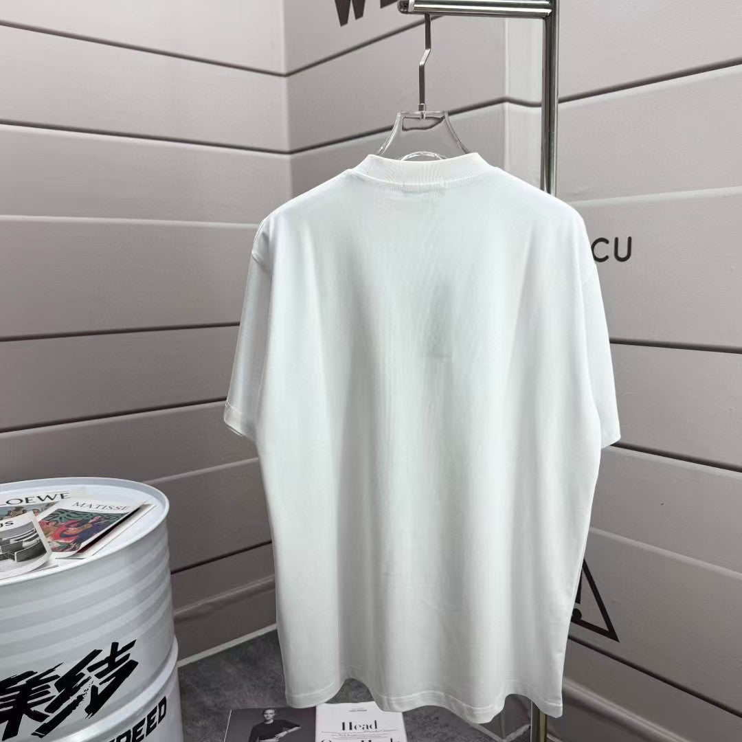 Men's round neck short sleeved T-shirt