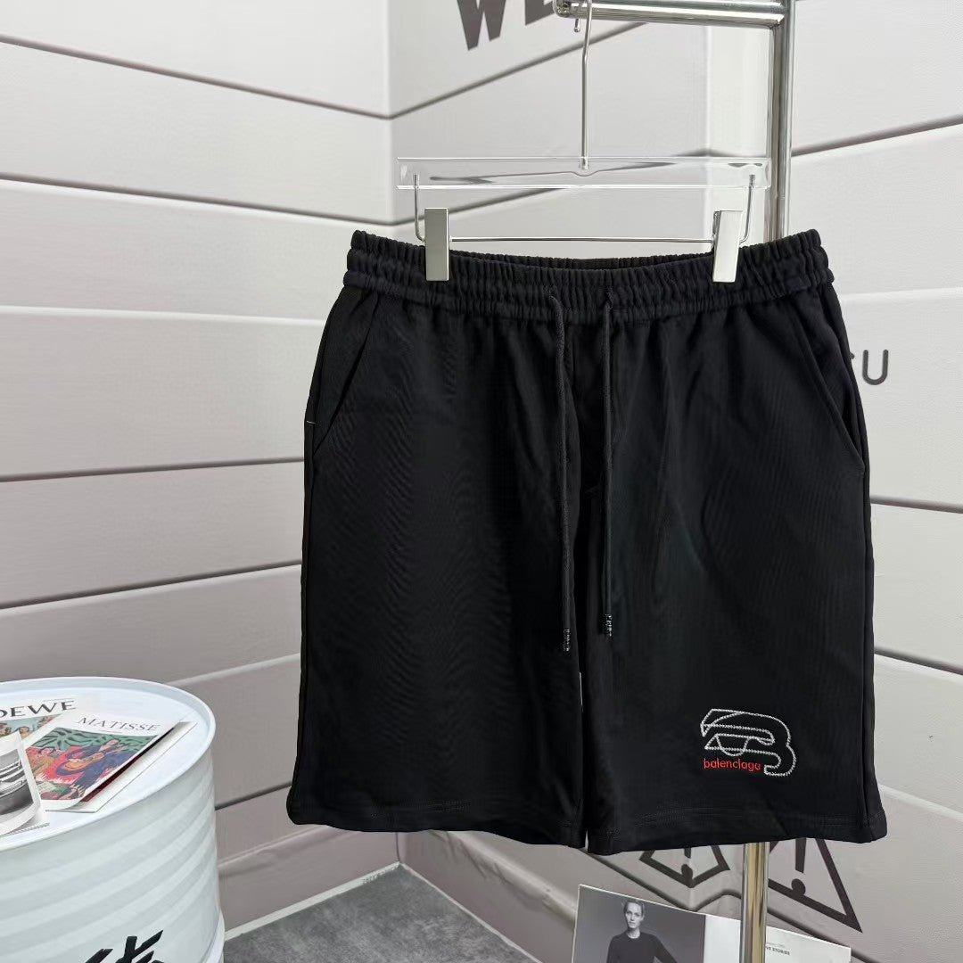 Men's embroidered looped shorts