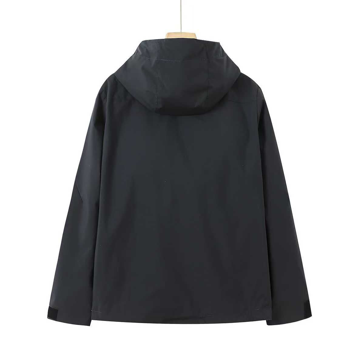 Red label laminated and triangle logo hooded down jacket