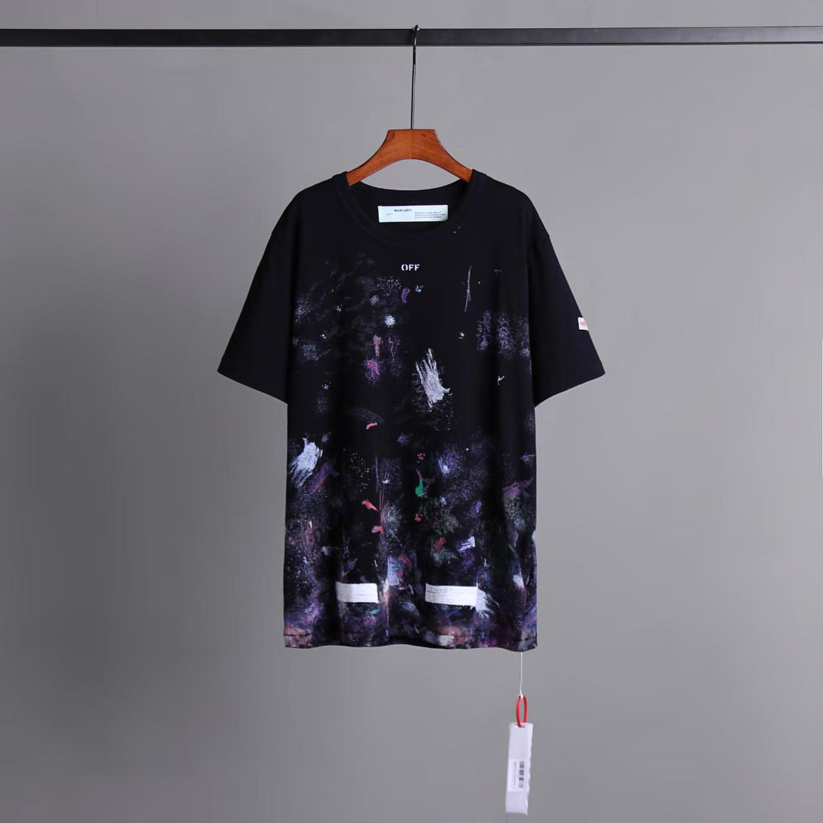 Starry Sky Fireworks Splashing Ink Arrow Short Sleeve