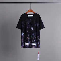 Starry Sky Fireworks Splashing Ink Arrow Short Sleeve