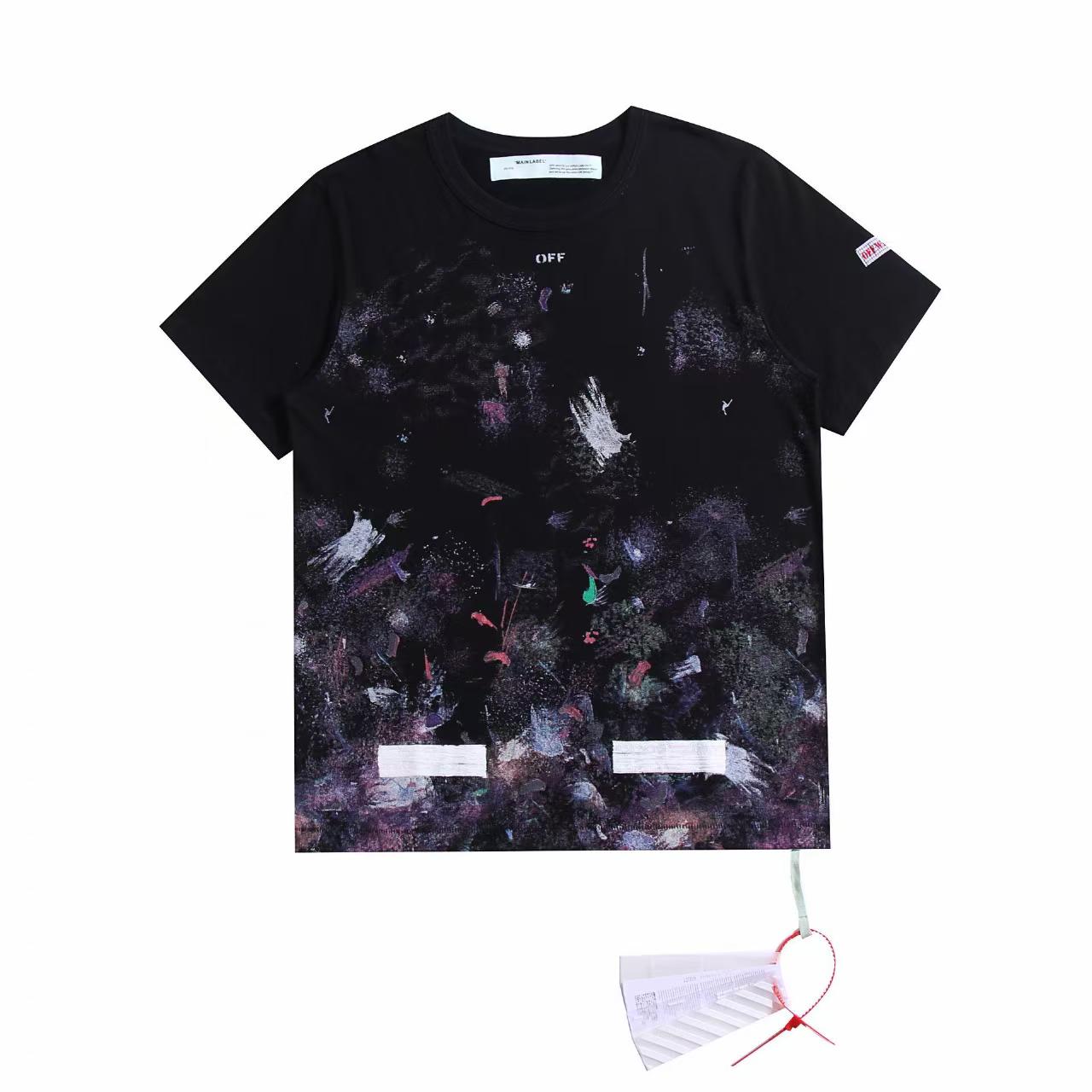 Starry Sky Fireworks Splashing Ink Arrow Short Sleeve
