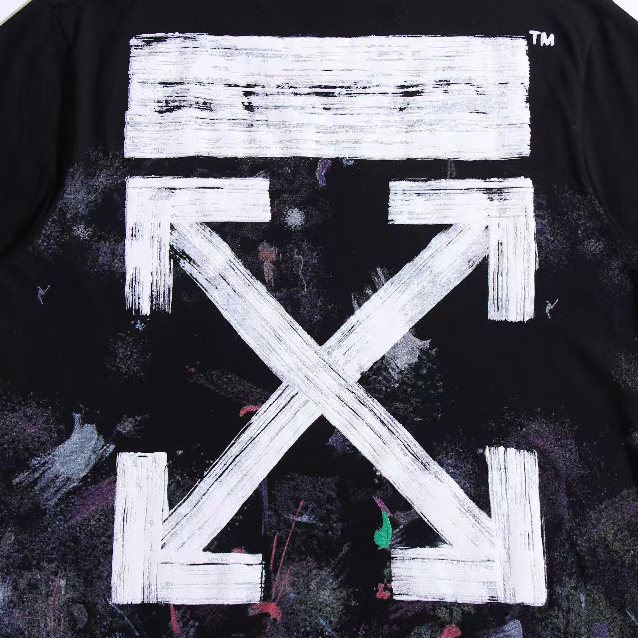 Starry Sky Fireworks Splashing Ink Arrow Short Sleeve