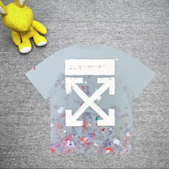 Starry Sky Fireworks Splashing Ink Arrow Short Sleeve
