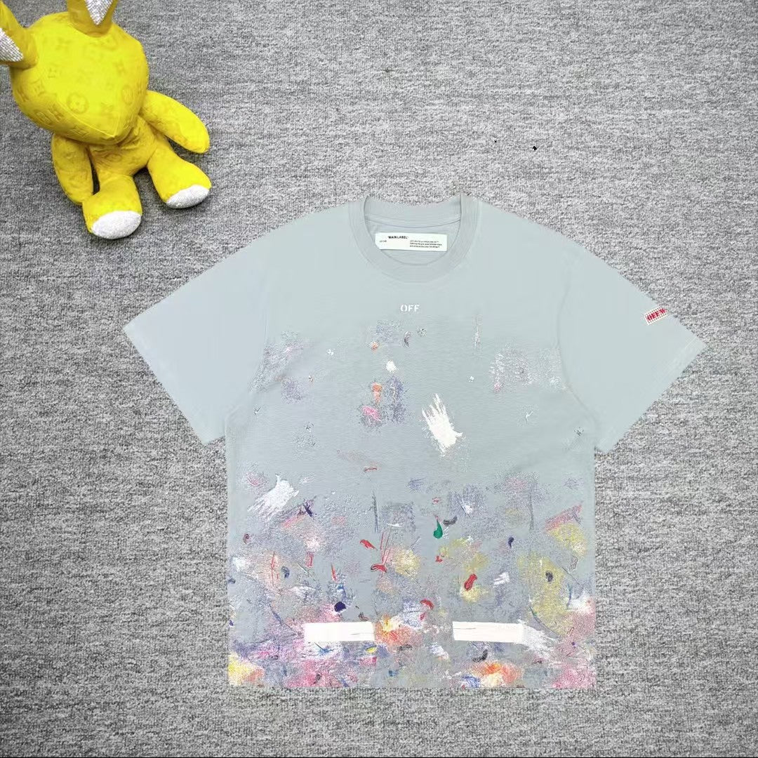 Starry Sky Fireworks Splashing Ink Arrow Short Sleeve