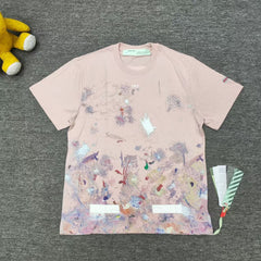 Starry Sky Fireworks Splashing Ink Arrow Short Sleeve