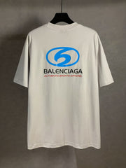 Stacked round neck short sleeved T-shirt