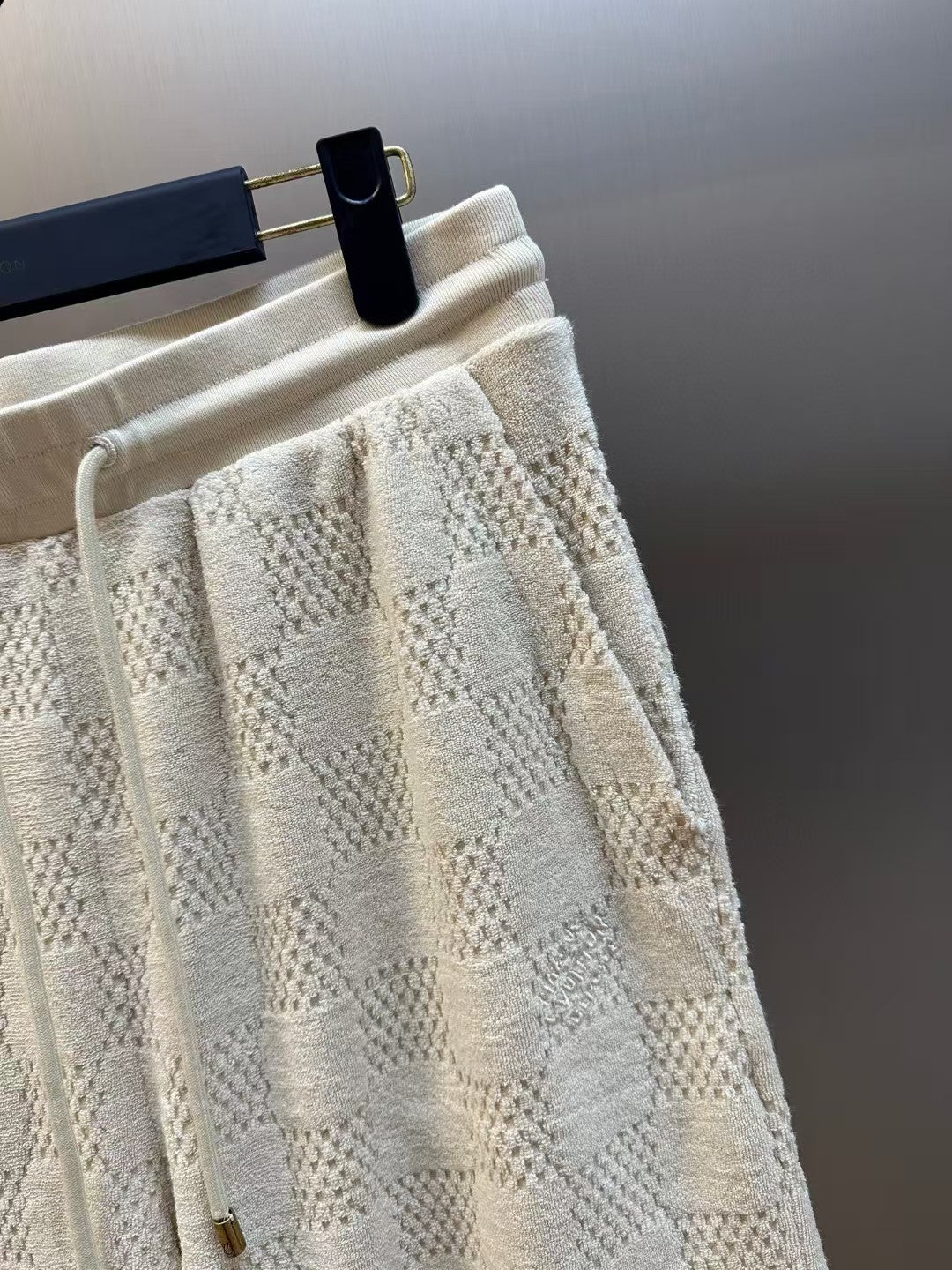 Checkered towel cloth shorts