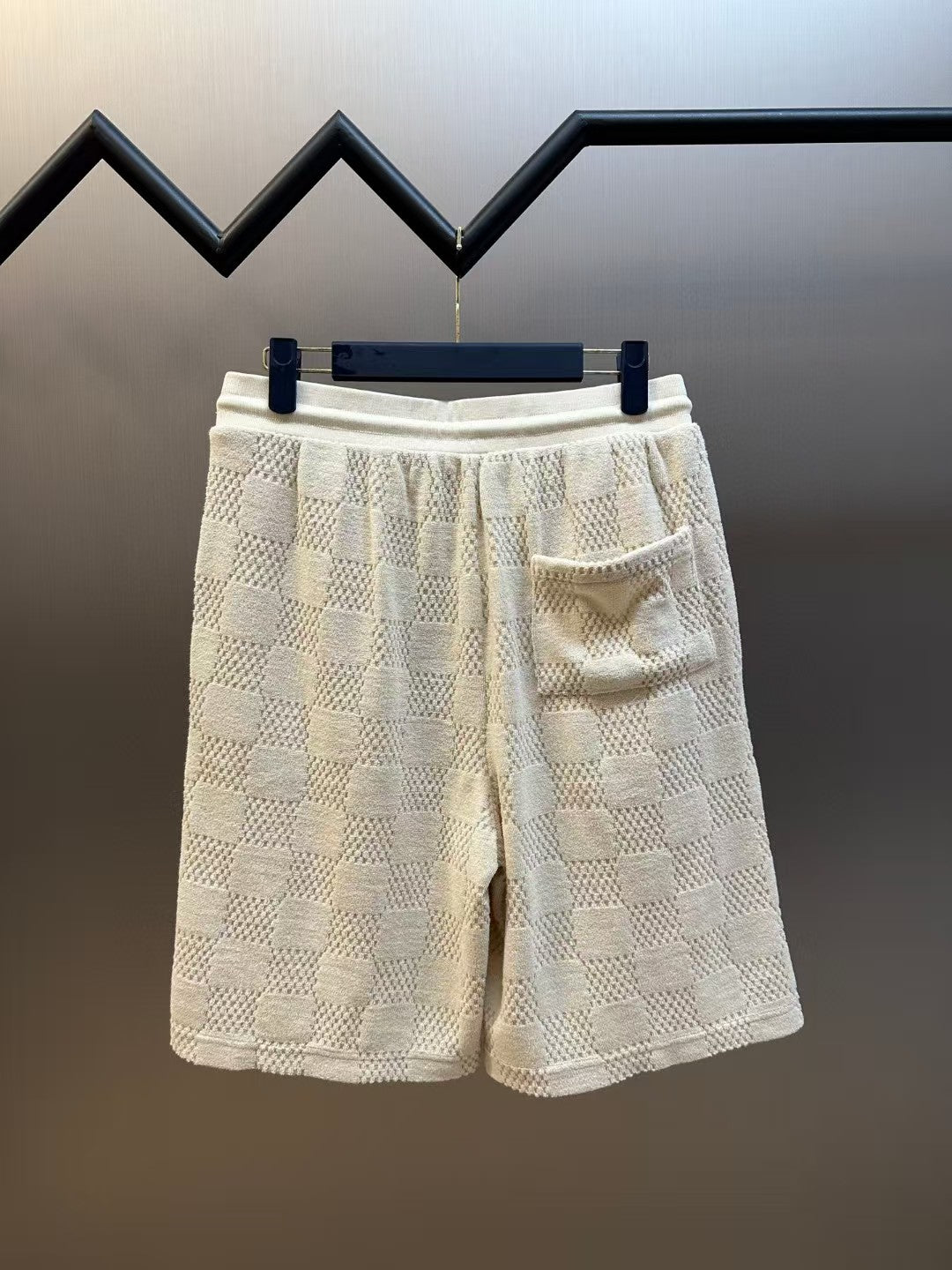Checkered towel cloth shorts