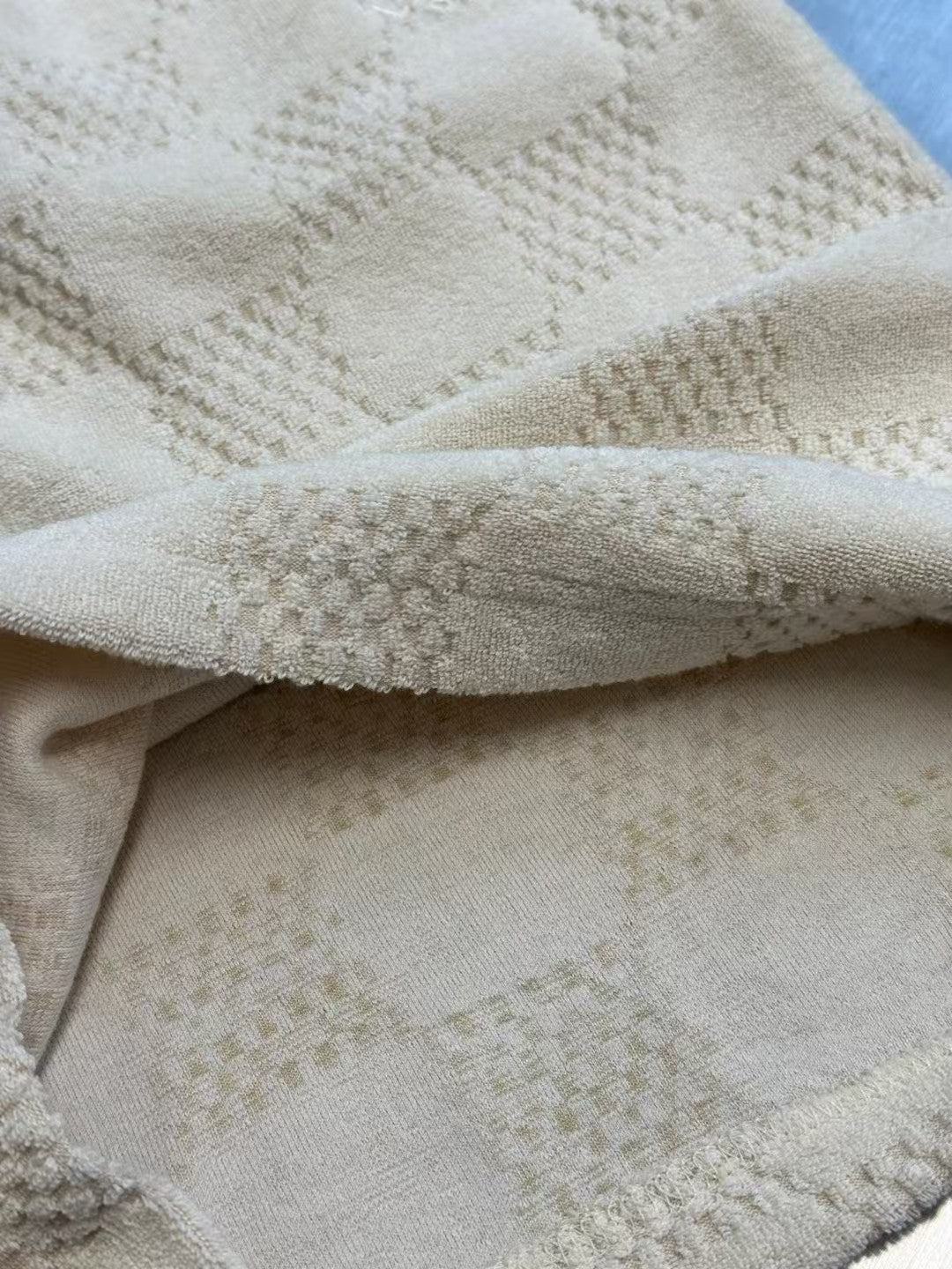 Checkered towel cloth shorts