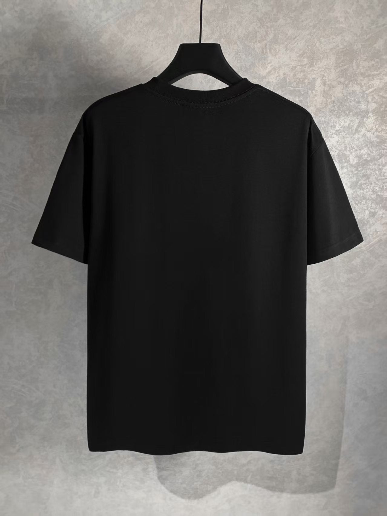 Oil painting embroidered round neck short sleeved T-shirt