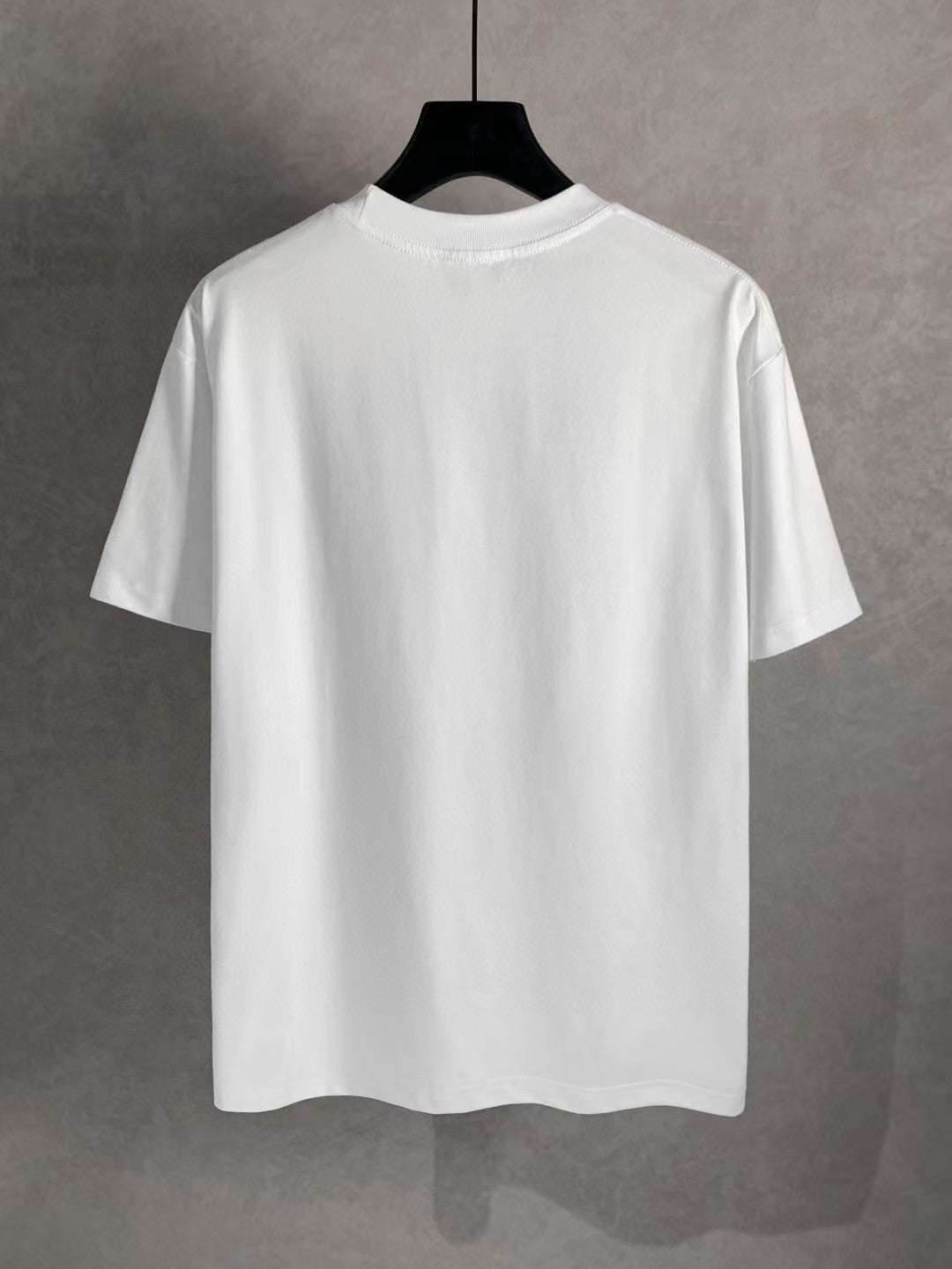 Oil painting embroidered round neck short sleeved T-shirt