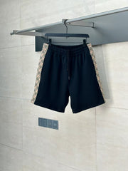 Splicing drawstring shorts
