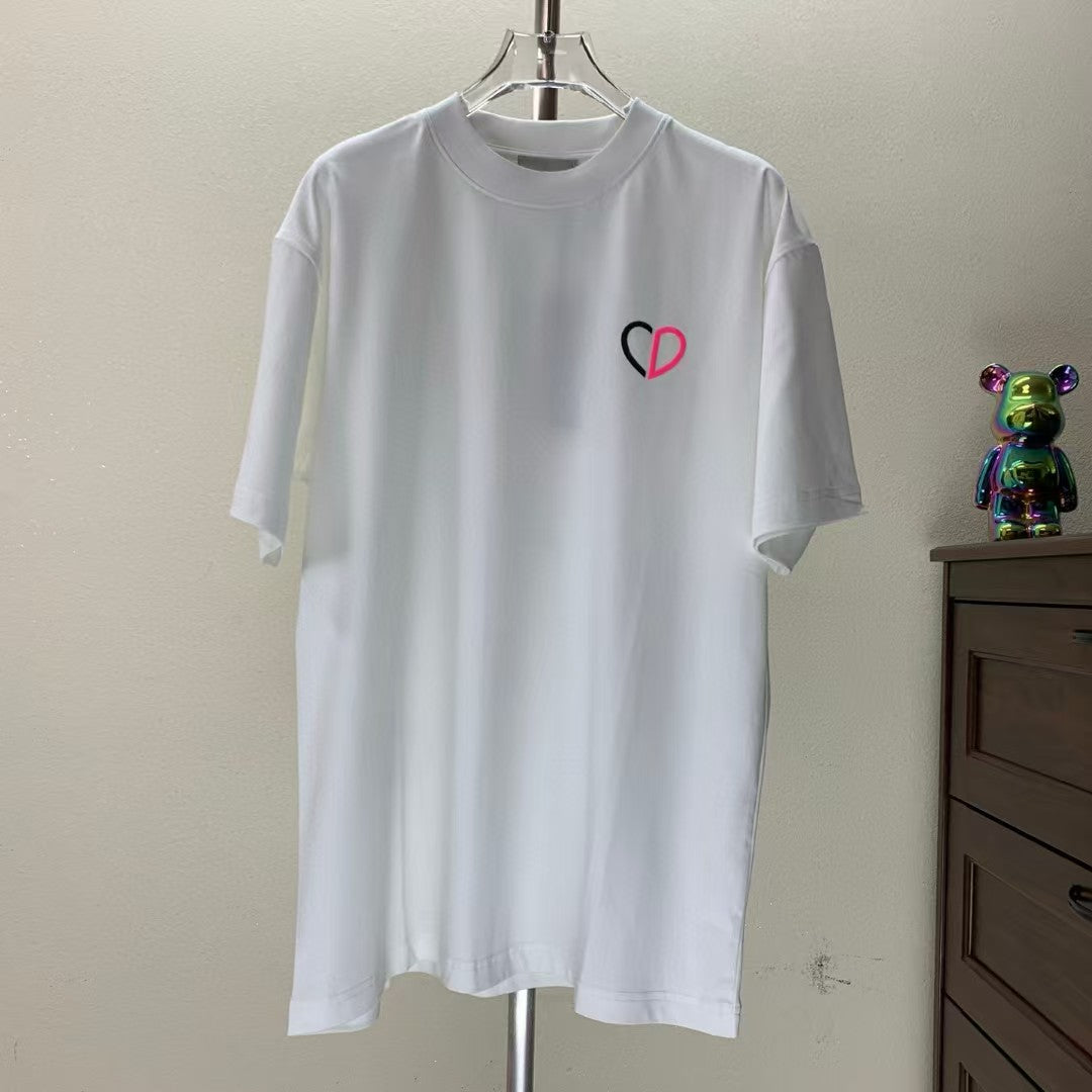Fleece printed round neck T-shirt