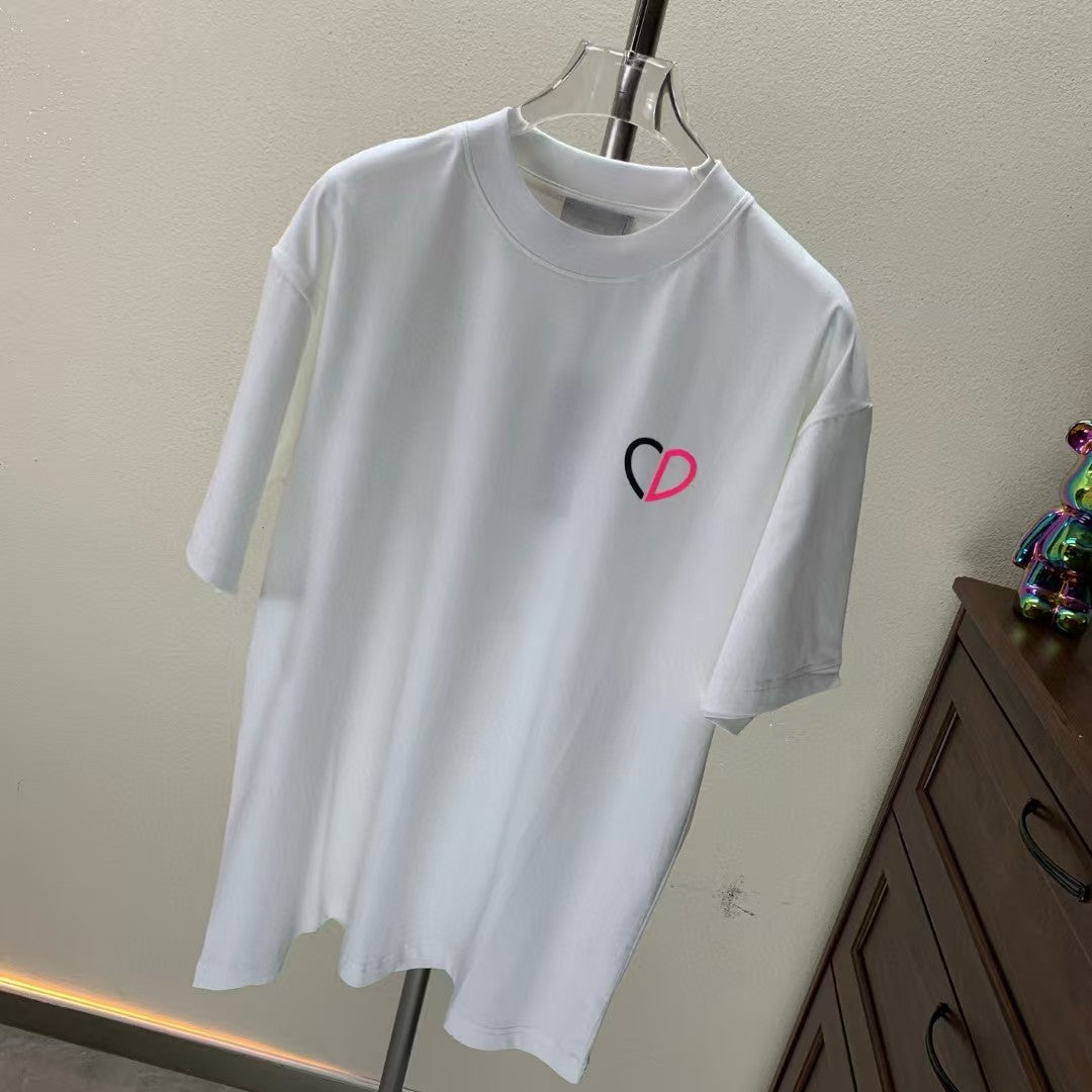 Fleece printed round neck T-shirt