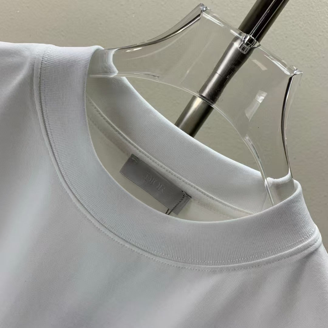Fleece printed round neck T-shirt