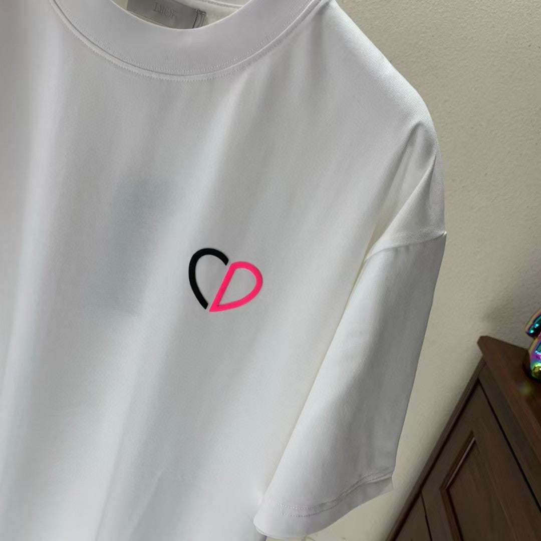 Fleece printed round neck T-shirt