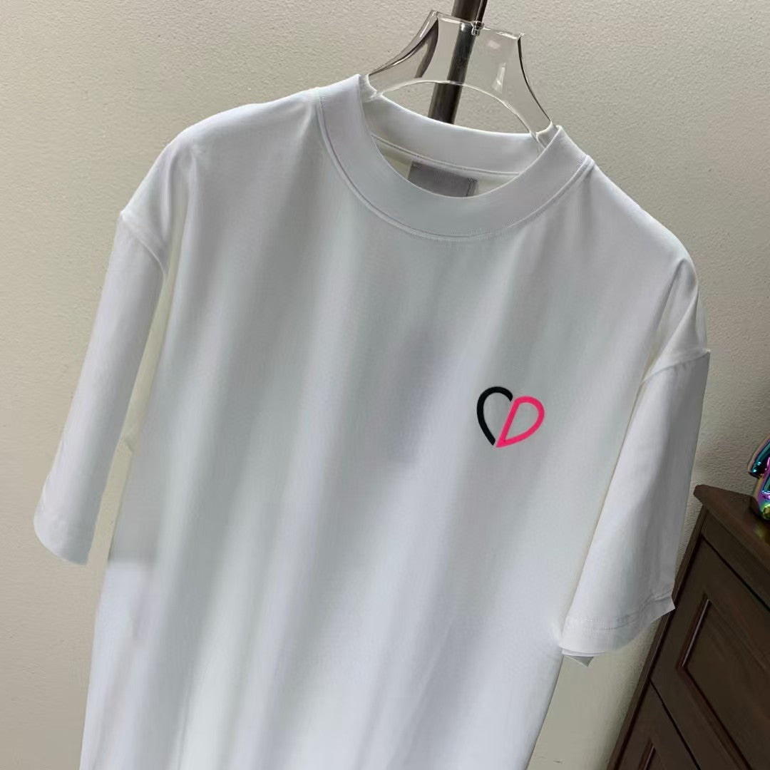 Fleece printed round neck T-shirt