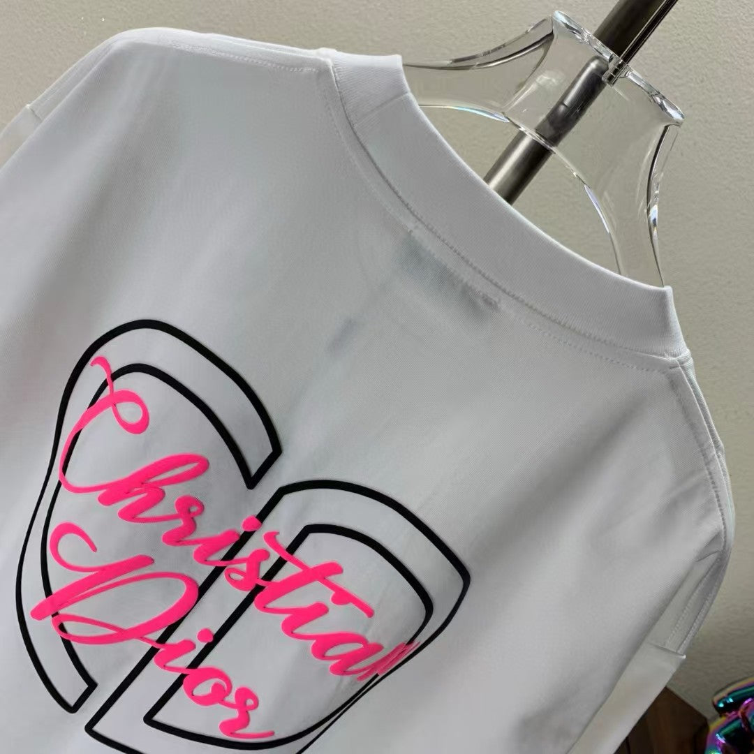 Fleece printed round neck T-shirt