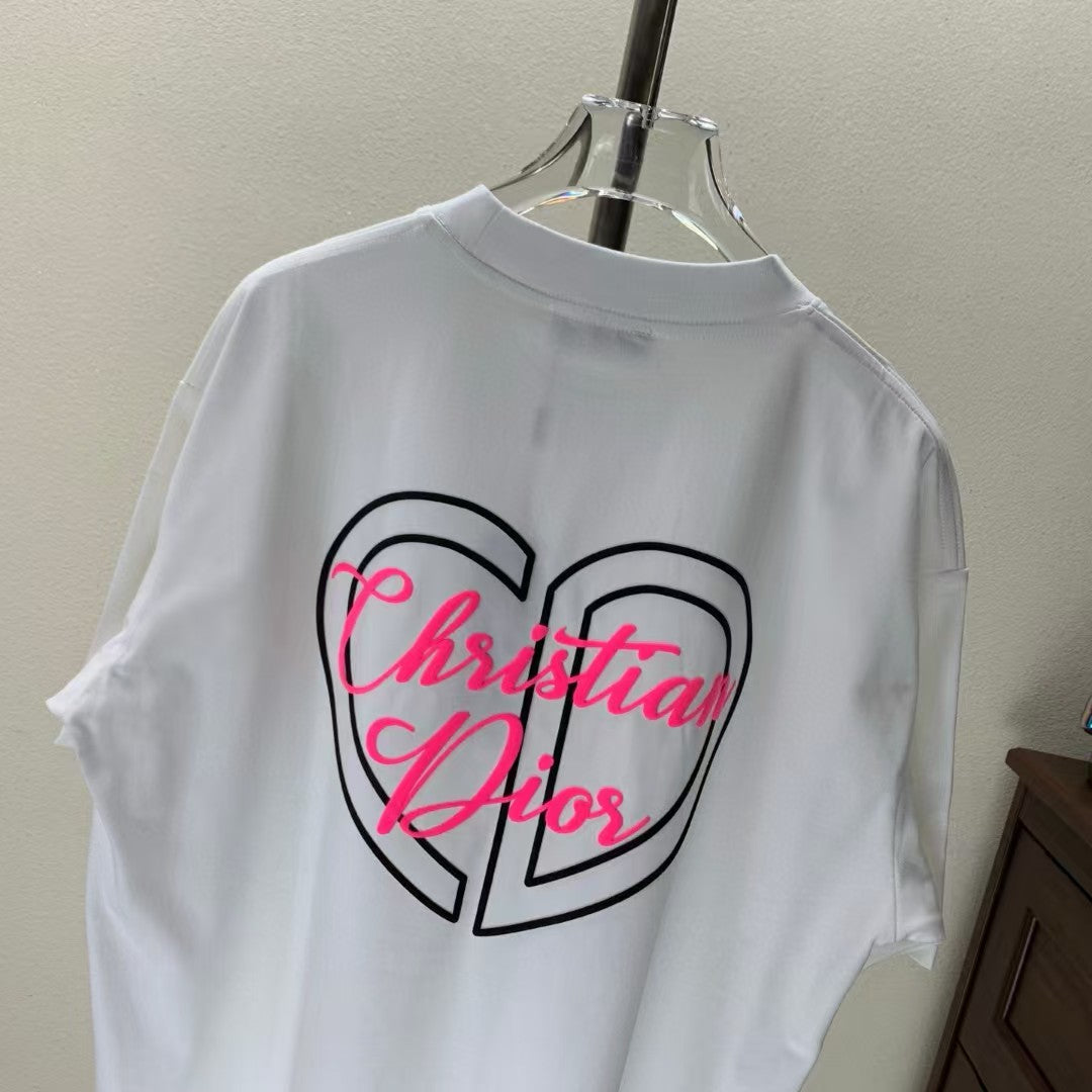 Fleece printed round neck T-shirt