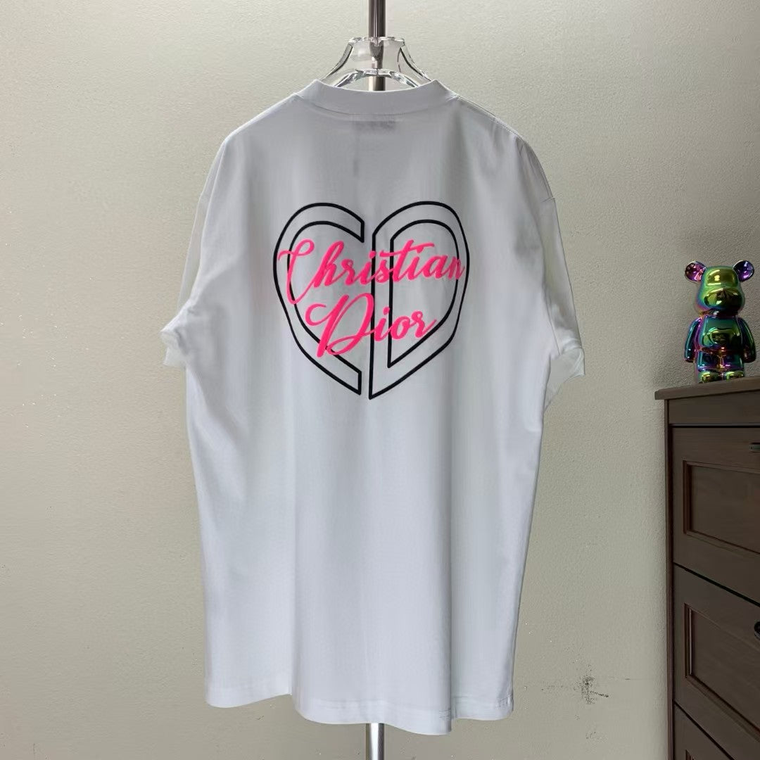 Fleece printed round neck T-shirt