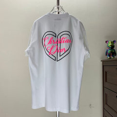 Fleece printed round neck T-shirt