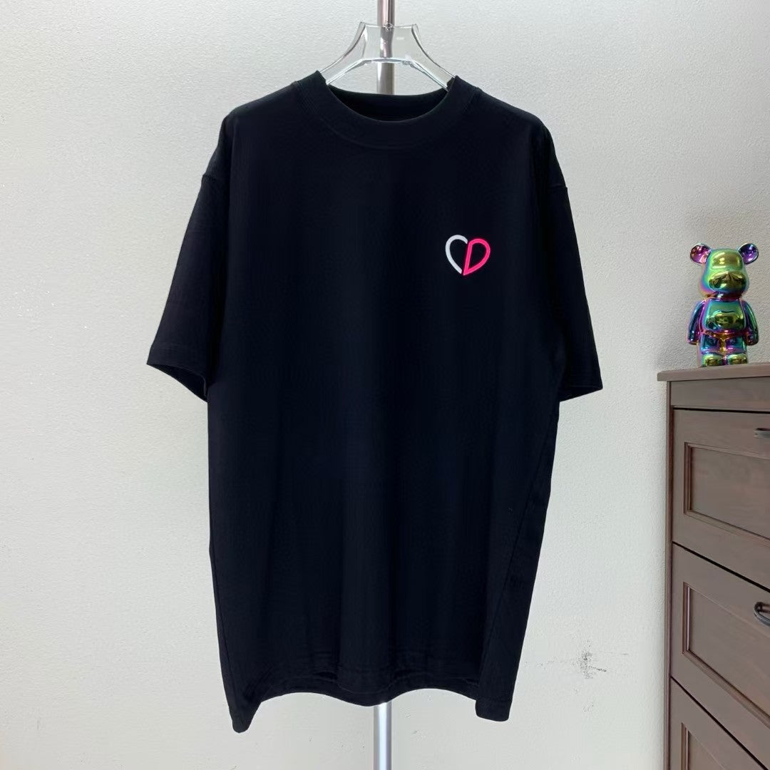 Fleece printed round neck T-shirt