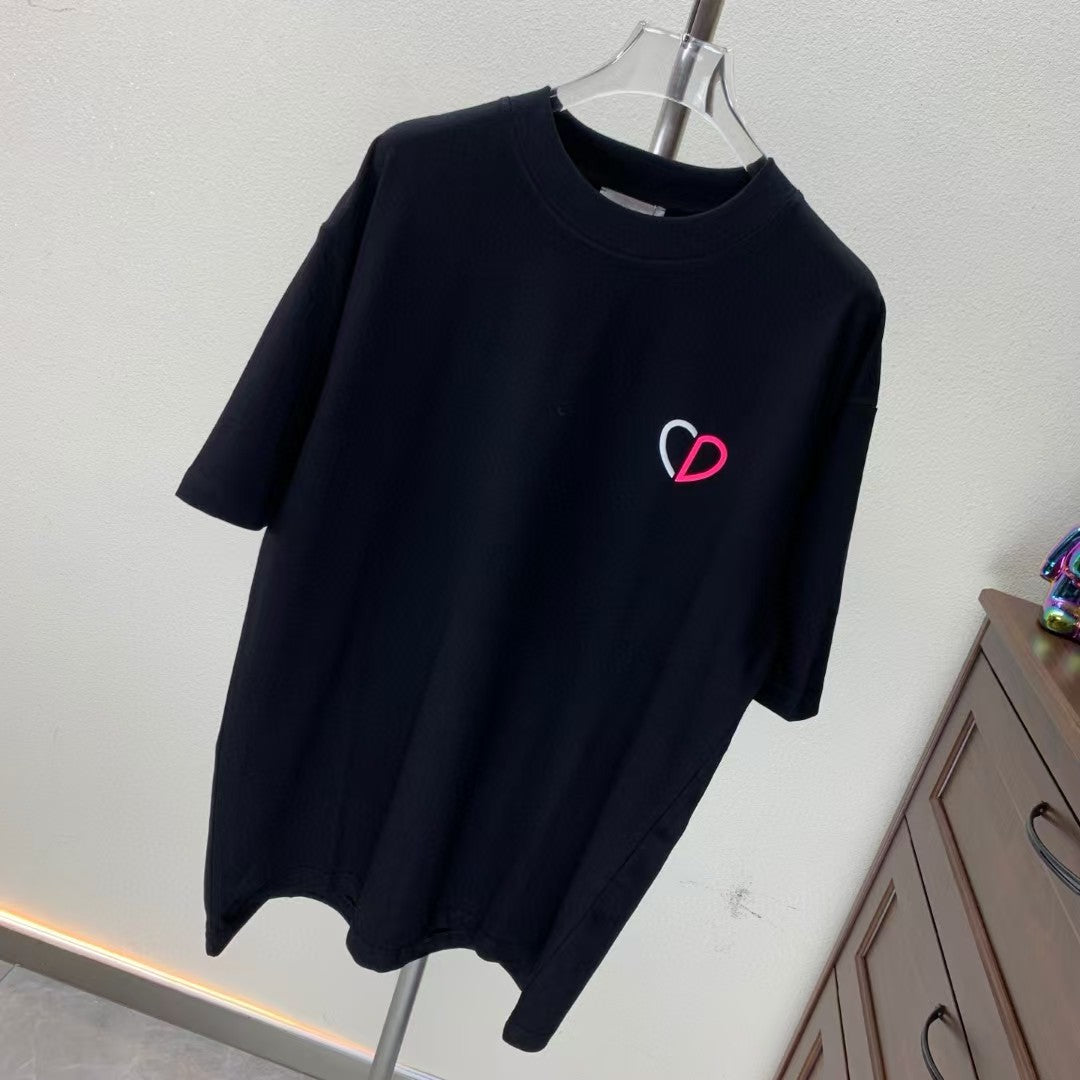 Fleece printed round neck T-shirt