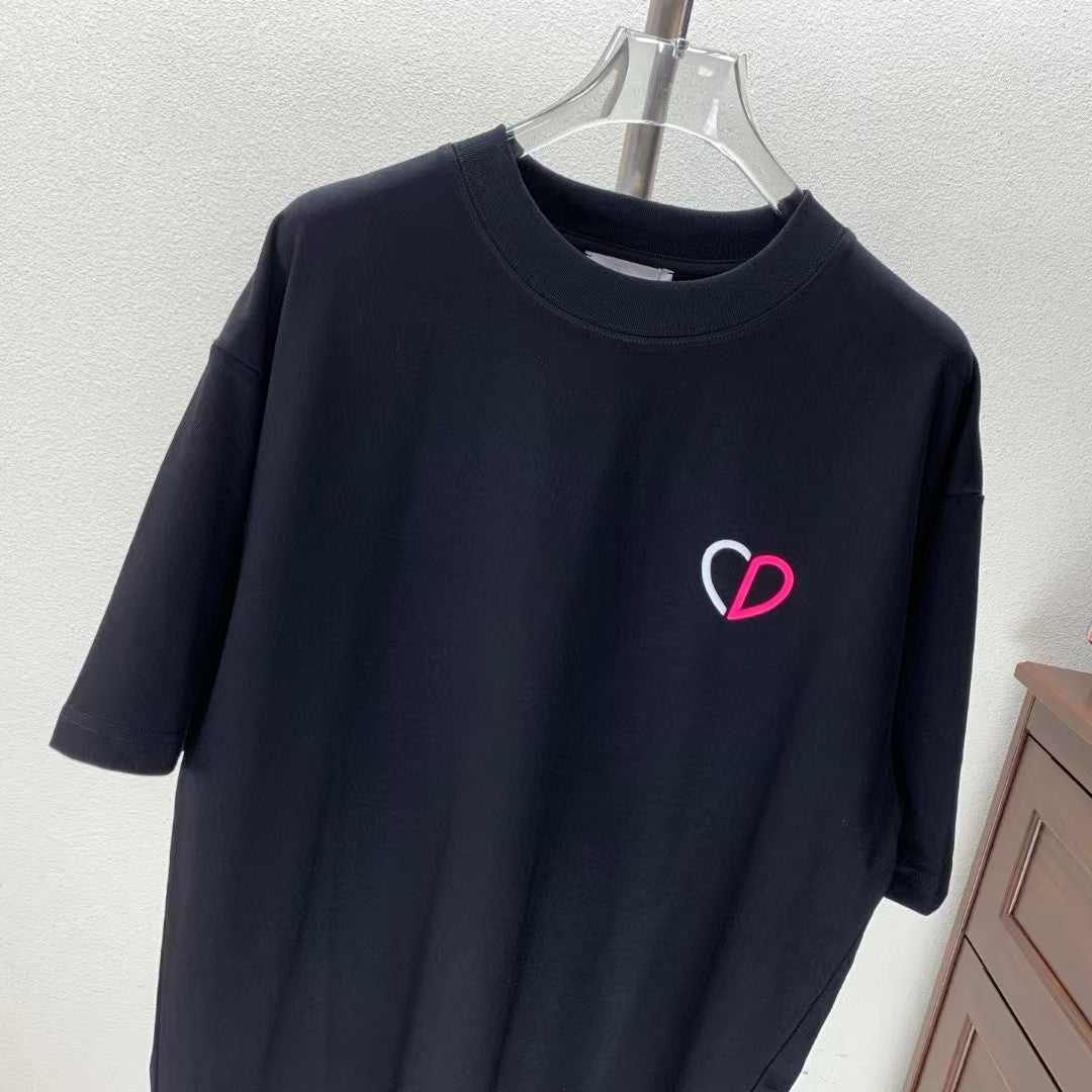 Fleece printed round neck T-shirt