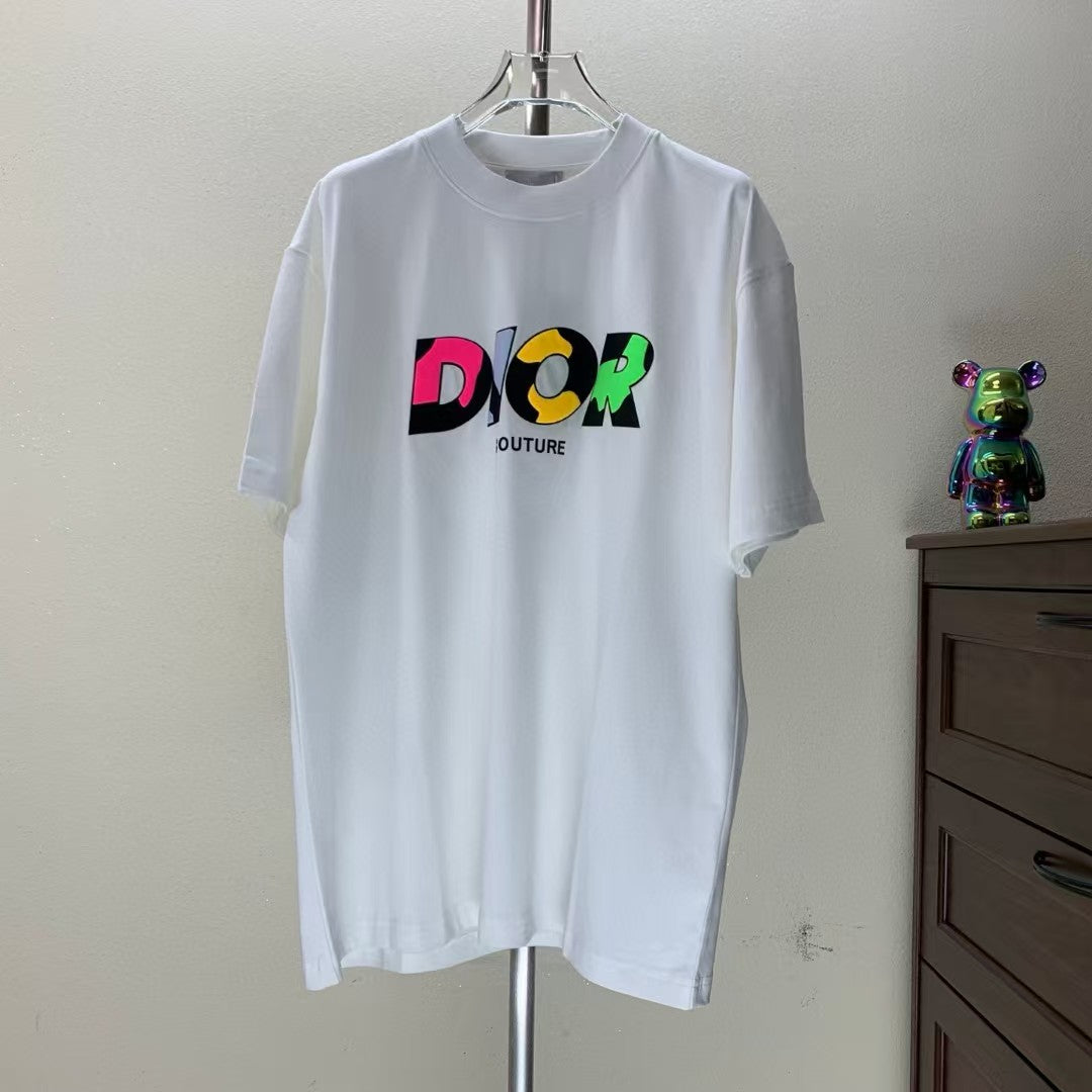 Fleece printed round neck T-shirt