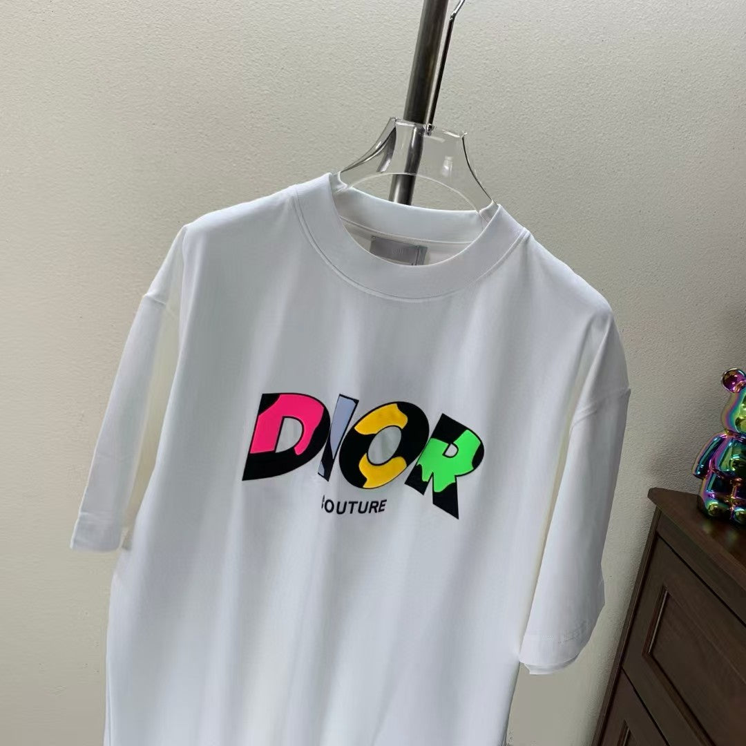 Fleece printed round neck T-shirt