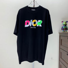 Fleece printed round neck T-shirt