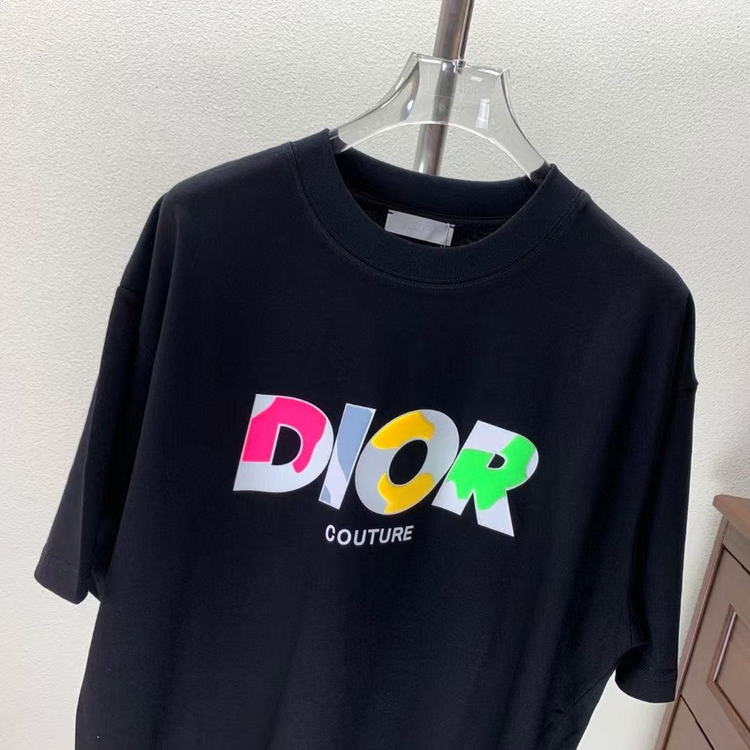Fleece printed round neck T-shirt