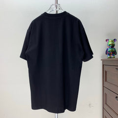 Horseshoe Flower Sanskrit Small Embroidered Round Neck T-shirt