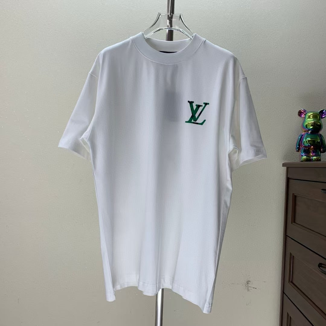 Fleece printed round neck T-shirt