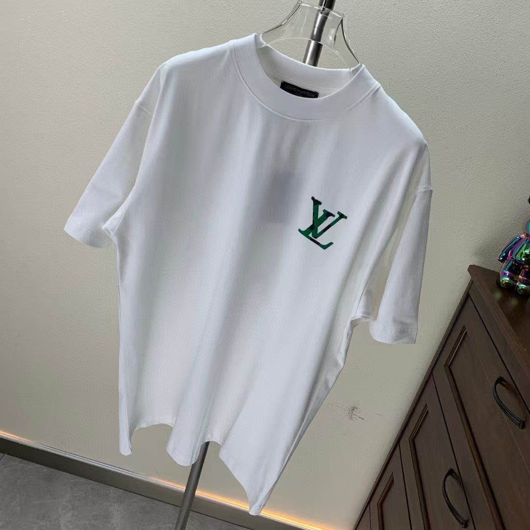 Fleece printed round neck T-shirt