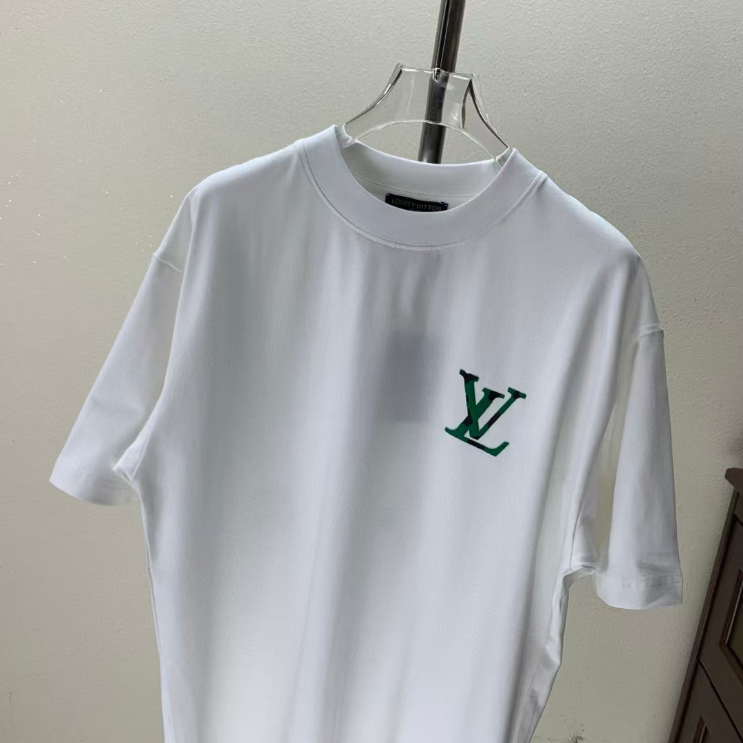 Fleece printed round neck T-shirt