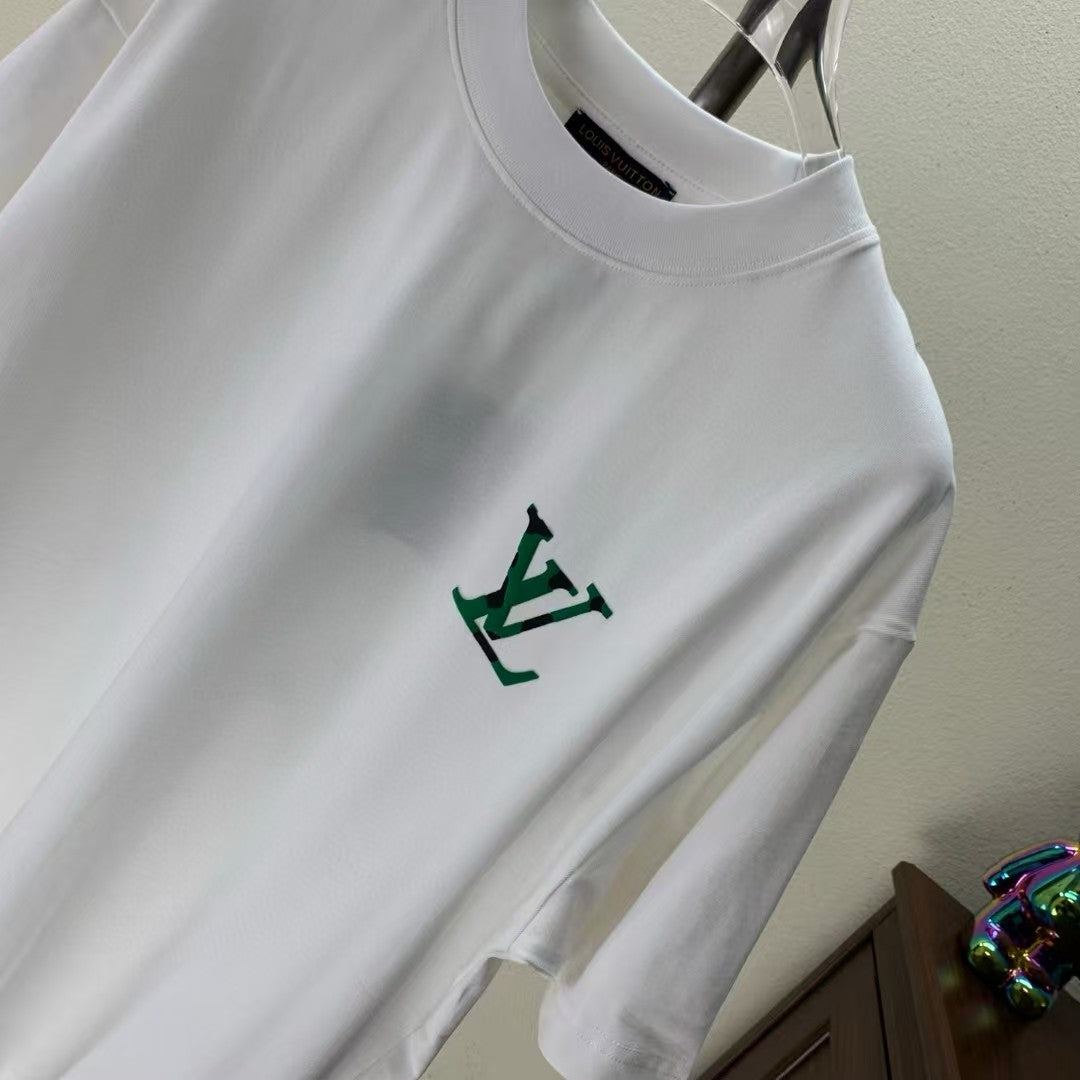 Fleece printed round neck T-shirt