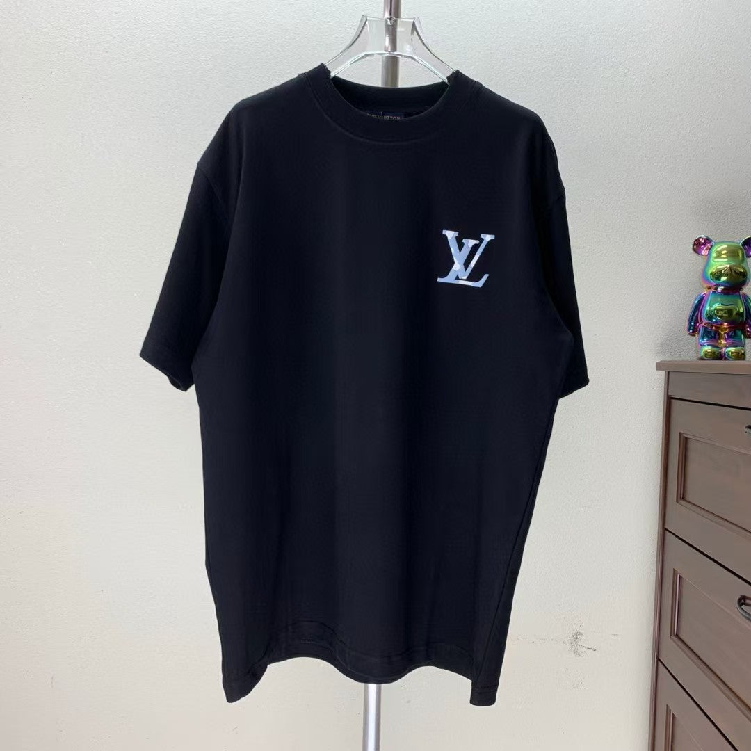 Fleece printed round neck T-shirt