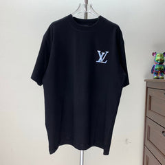 Fleece printed round neck T-shirt