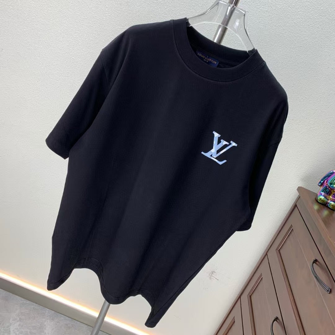 Fleece printed round neck T-shirt