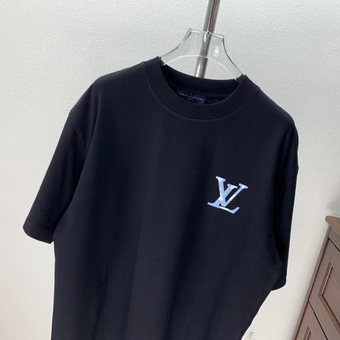 Fleece printed round neck T-shirt